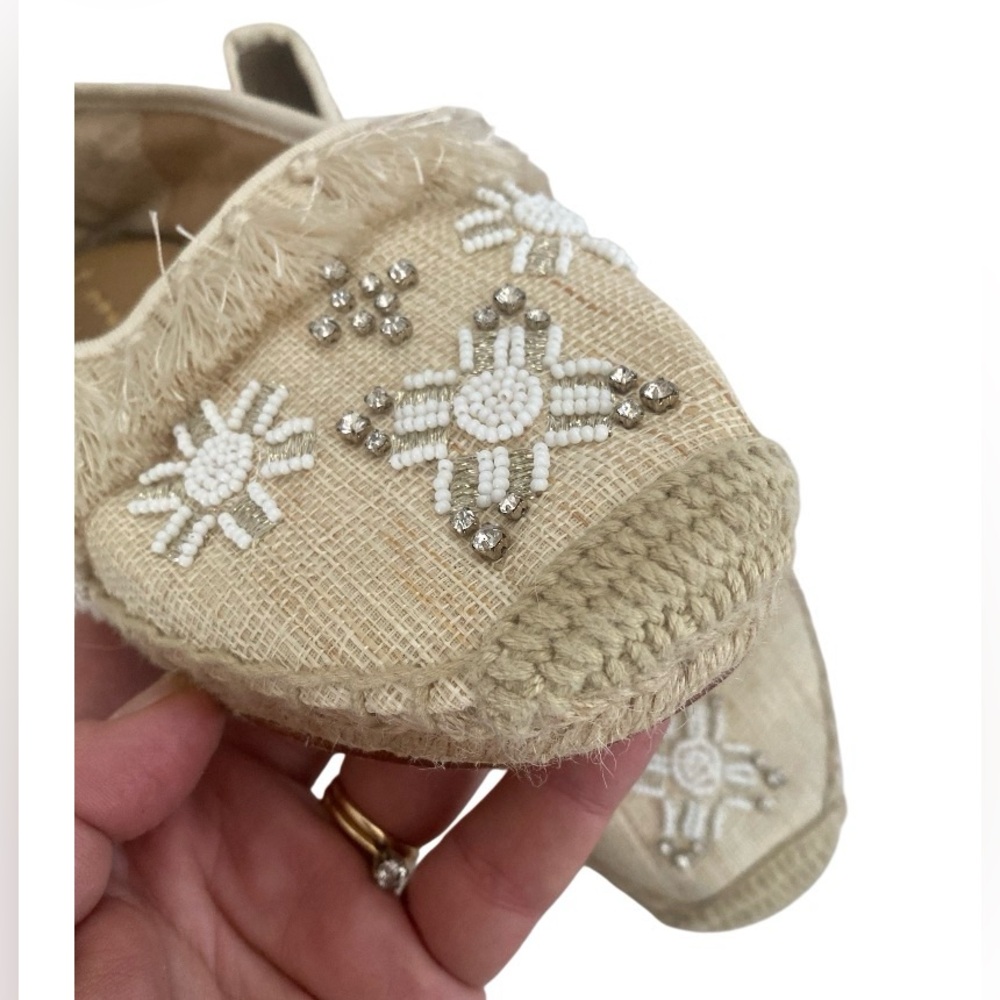 NWOT Antonio Melani Beaded Espadrilles. Size 7.5 - Picture 5 of 12